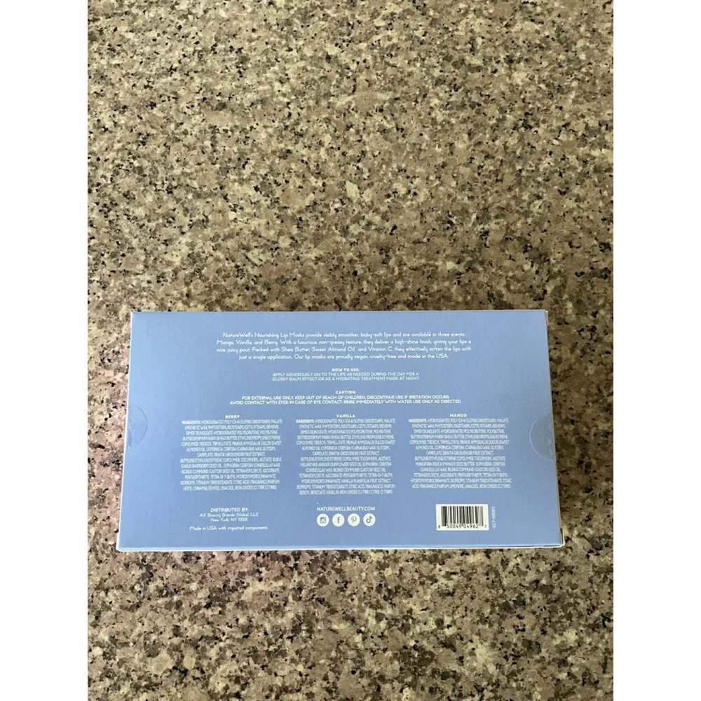 NatureWell Hydrating Lip Masks, Mango, Vanilla & Berry Flavors